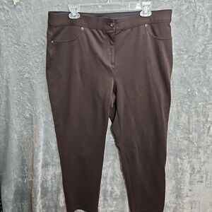 Chico's Sz 3short (XL) Short Black Pants stretch waist poly rayon spandex